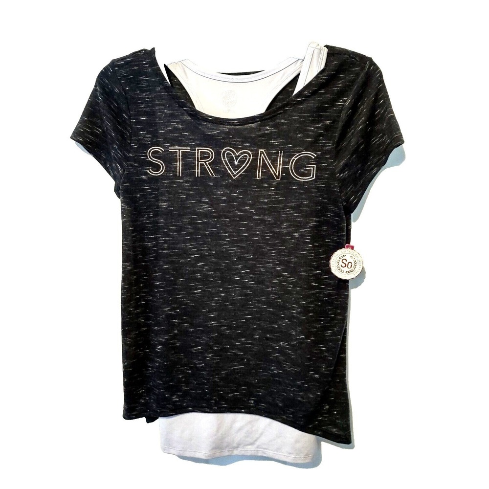 So Shirt Womens Size 16 Junior Layered‎ Authentic American Heritage Short Sleeve